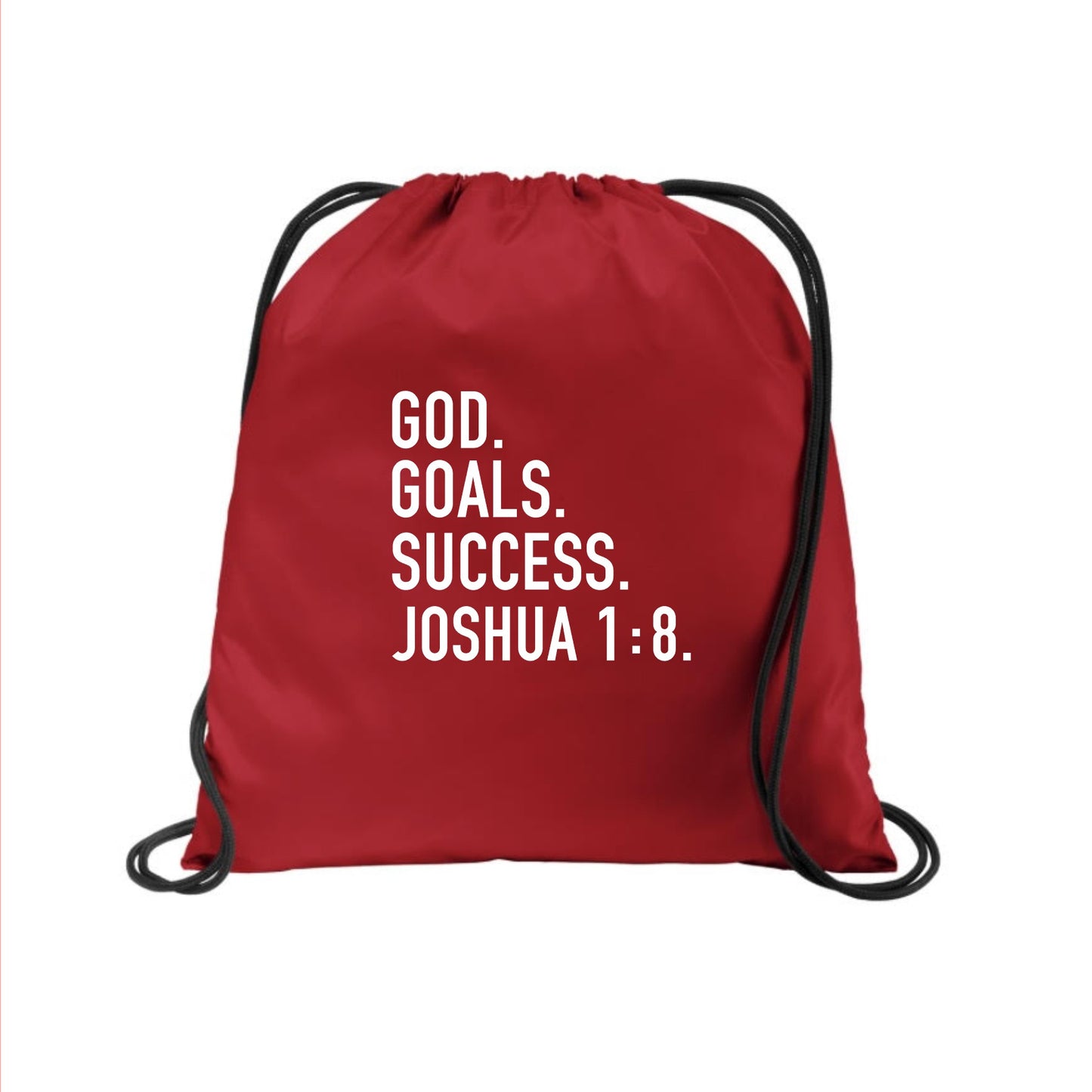 God Goals Success Drawstring Bag