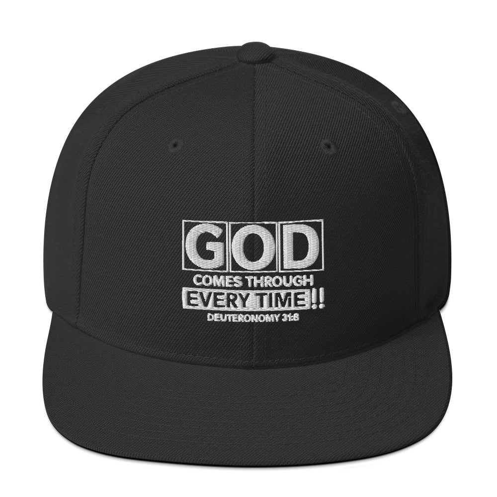 God Comes Through Every Time Hat Various Colors
