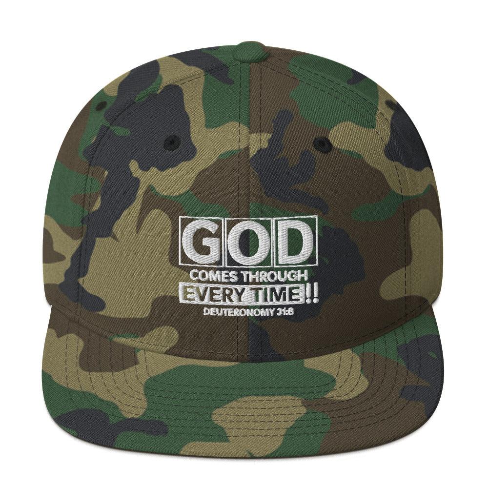 God Comes Through Every Time Hat Various Colors