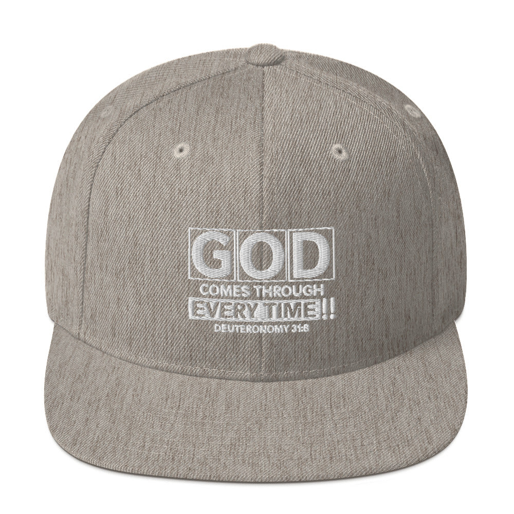 God Comes Through Every Time Hat Various Colors
