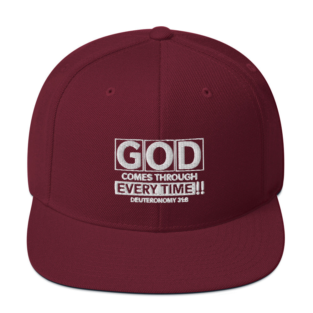 God Comes Through Every Time Hat Various Colors