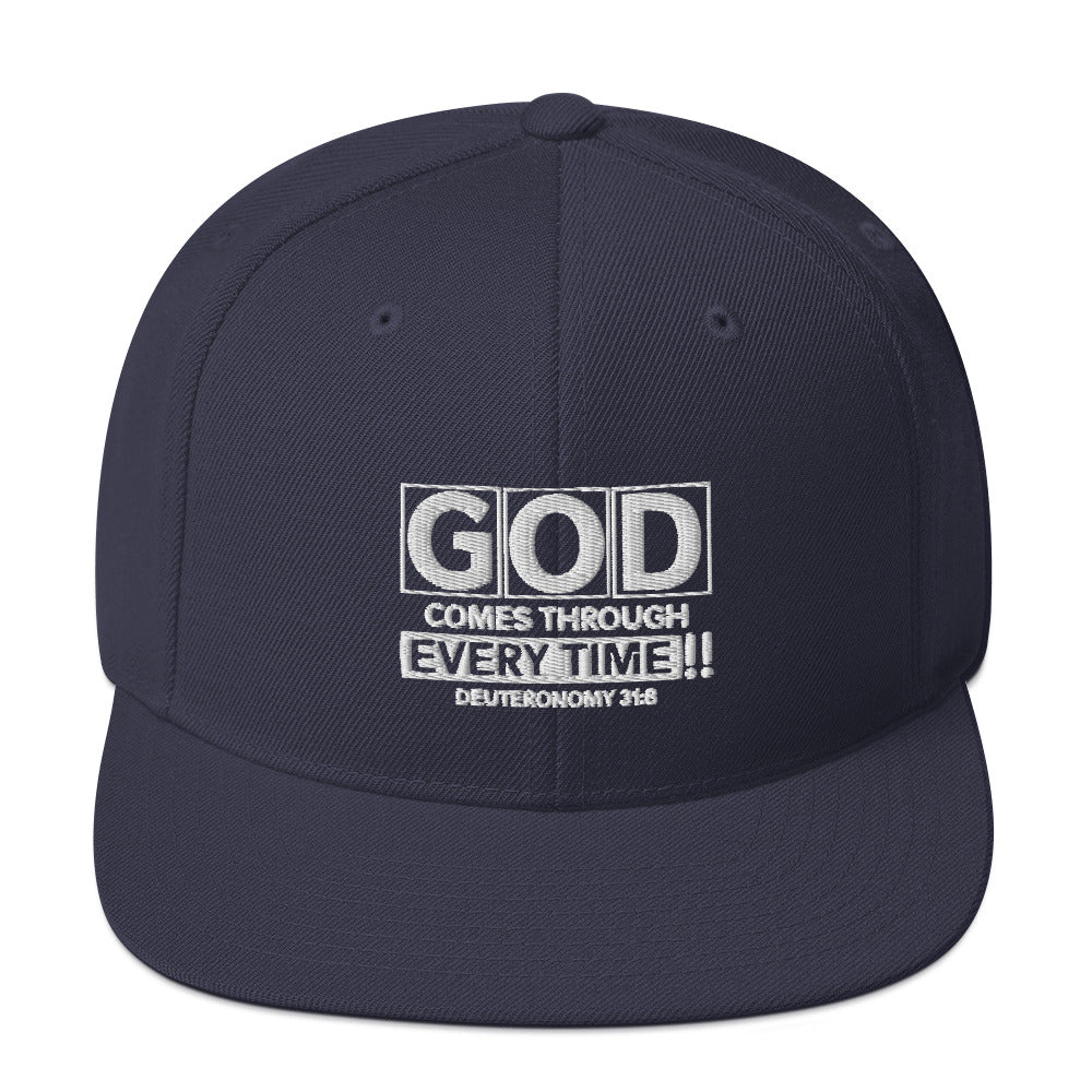 God Comes Through Every Time Hat Various Colors