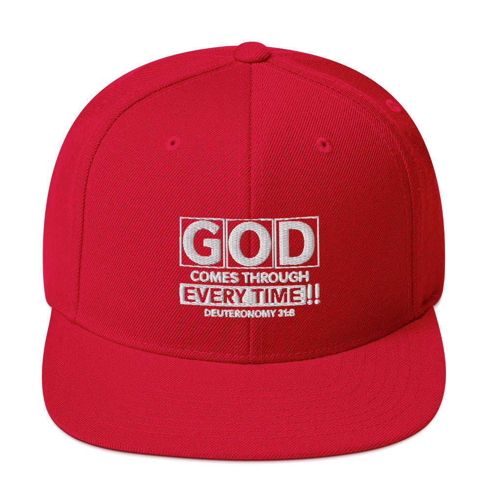 God Comes Through Every Time Hat Various Colors
