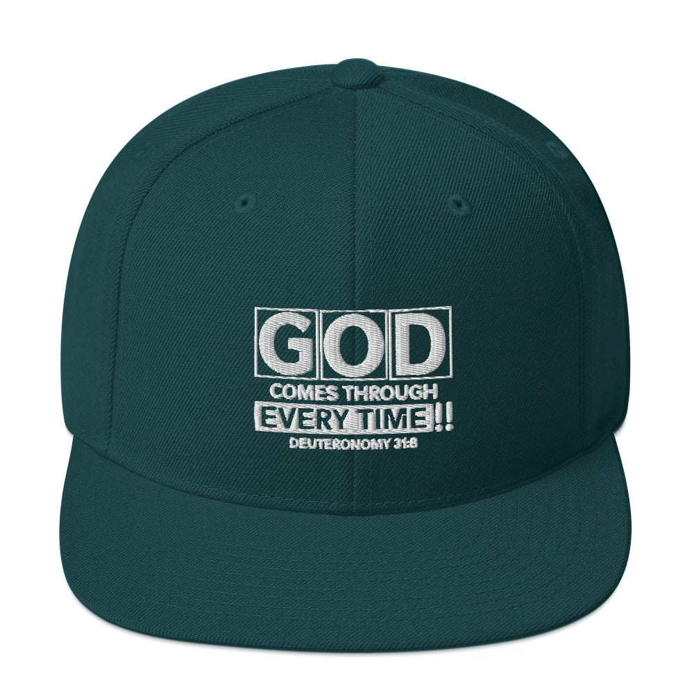God Comes Through Every Time Hat Various Colors