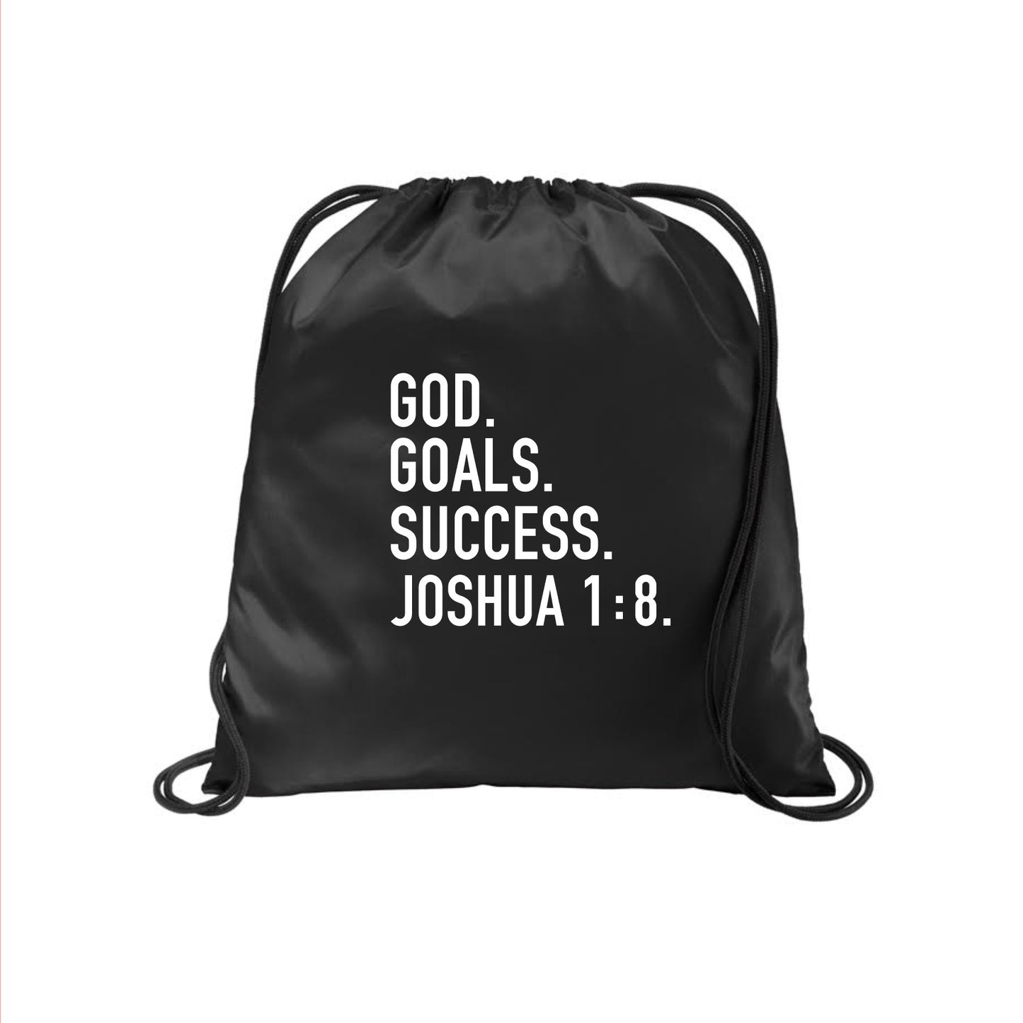 God Goals Success Drawstring Bag