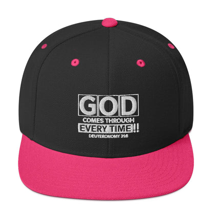 God Comes Through Every Time Hat Various Colors