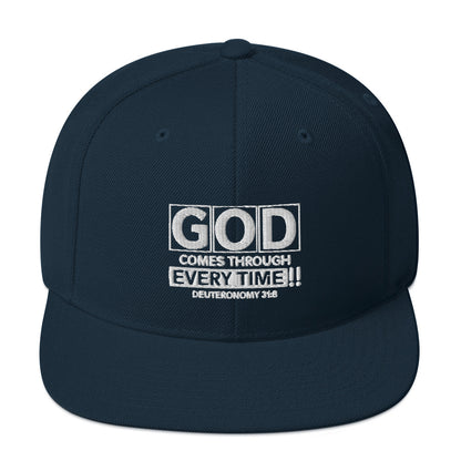 God Comes Through Every Time Hat Various Colors