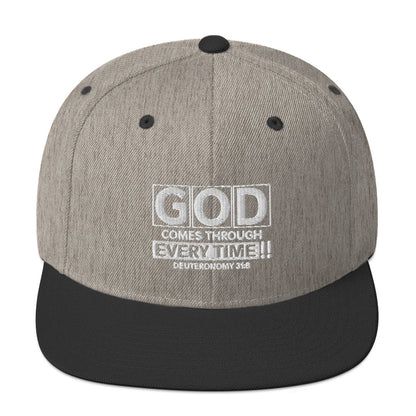 God Comes Through Every Time Hat Various Colors
